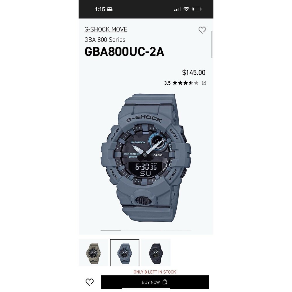 Casio G-Shock GBA800UC2A Wrist Watch for Men